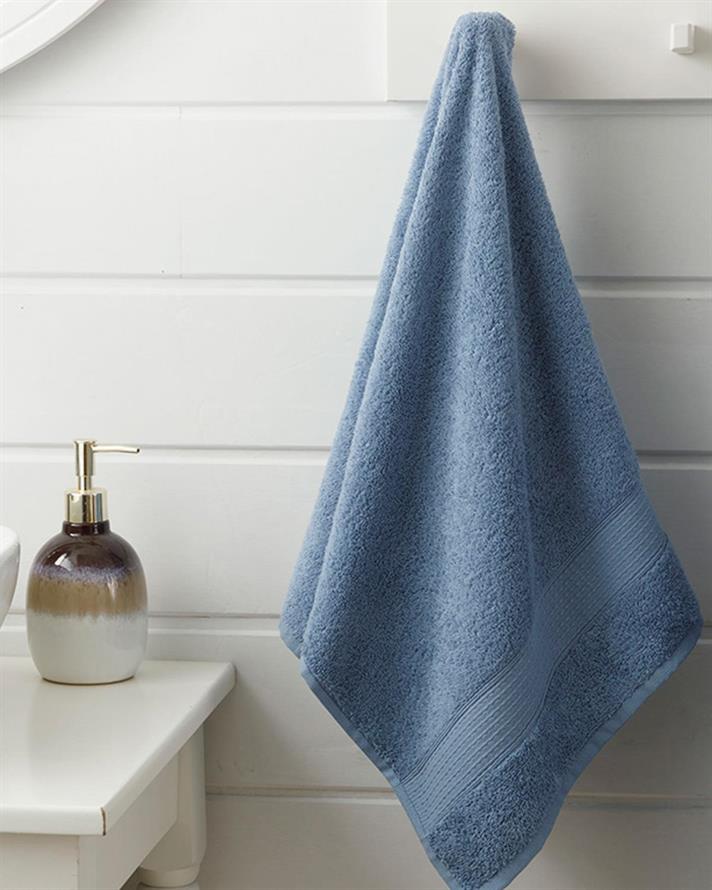 Prosop de fata, Pure, bumbac, 50x90 cm, bleu