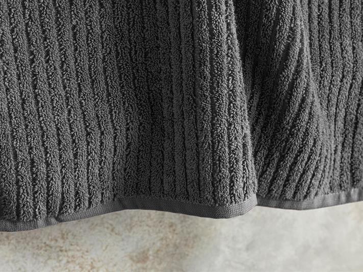 Prosop de fata, Strıpe, bumbac, 50x90 cm, antracit