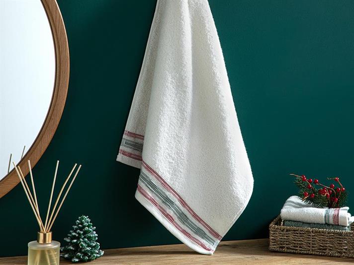 Prosop de fata, Tresa, bumbac, 50x70 cm, ecru