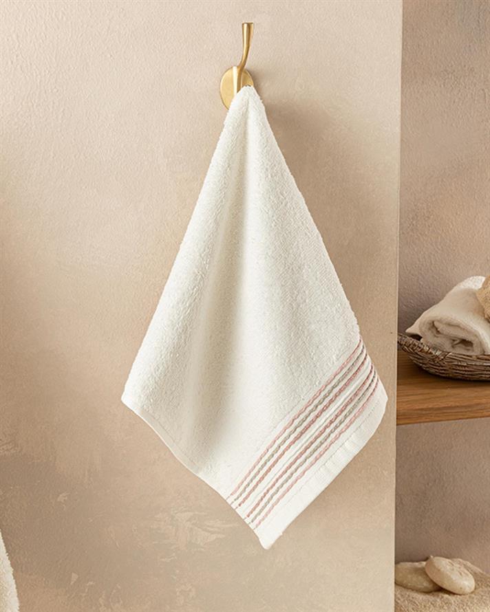 Arıanna Cottony brode Hand Towel 30x40 cm Ecru