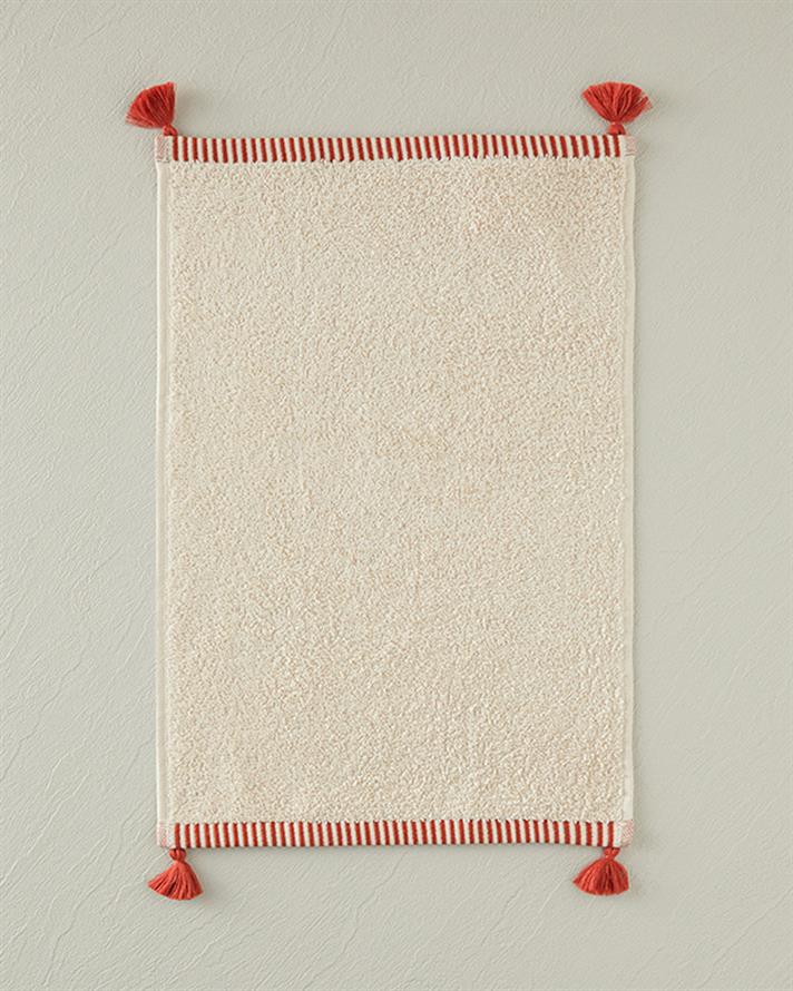 Colorful Lines Cottony Fringed Hand Towel 30x45 cm