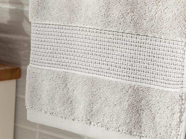 Deluxe Cottony Low Twist Hand Towel 30x40 cm Gray
