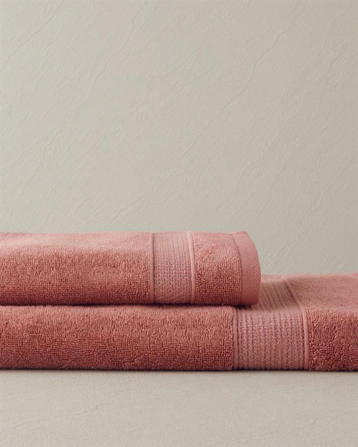 Deluxe Low Twist Hand Towel 30x50 cm Rose Color