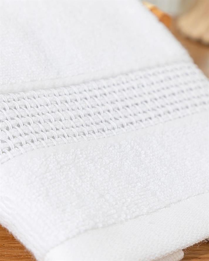 Deluxe Cottony Low Twist Hand Towel 30x50 cm White