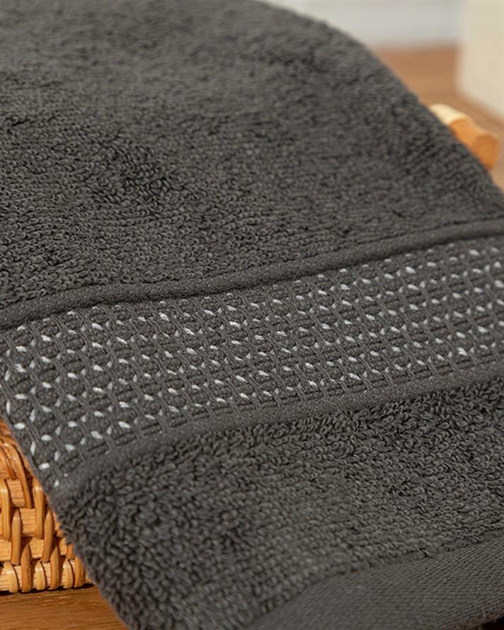 Deluxe Cottony Low Twist Hand Towel 30x50 cm Anthracite