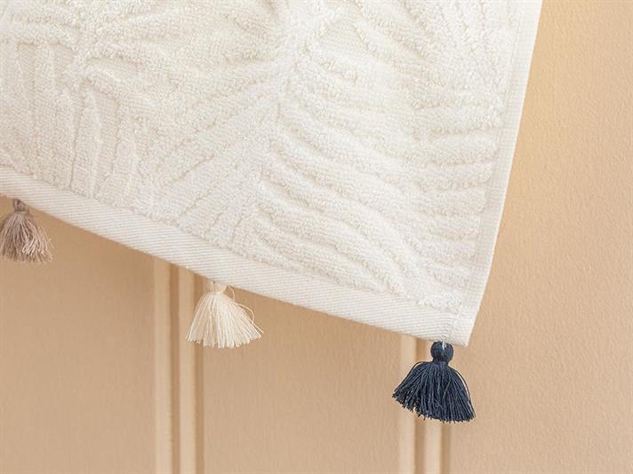 Diana Cottony With Jacquard Hand Towel 30x40 cm Ecru