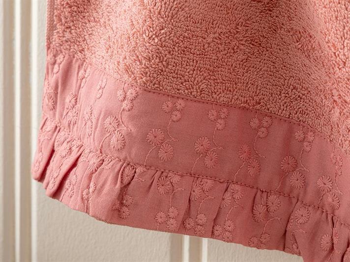 Emily Cottony brode Hand Towel 30x40 cm Rose Color