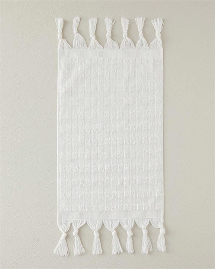 Marvin Cottony Fringed  PROSOP DE MÂINI 30x45 cm Ecru.