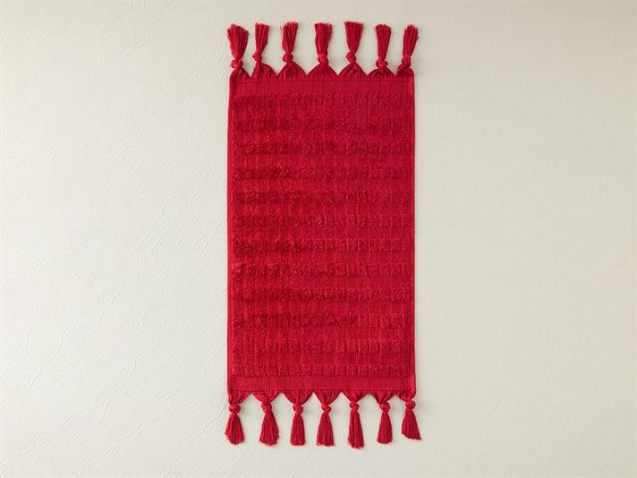 Marvin Cottony Fringed  PROSOP DE MÂINI 30x45 cm Roșu.