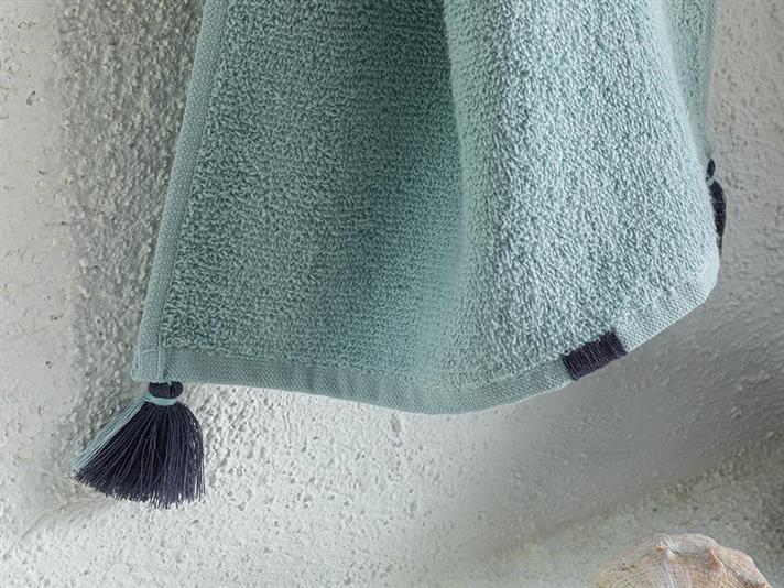 Merida Cottony Fringed Hand Towel 30x40 cm Mint