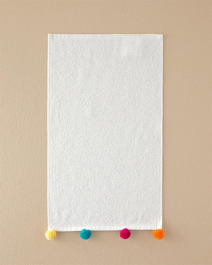 Cottony Pompom În Formă  PROSOP DE MÂINI 30*50 Cm Ecru