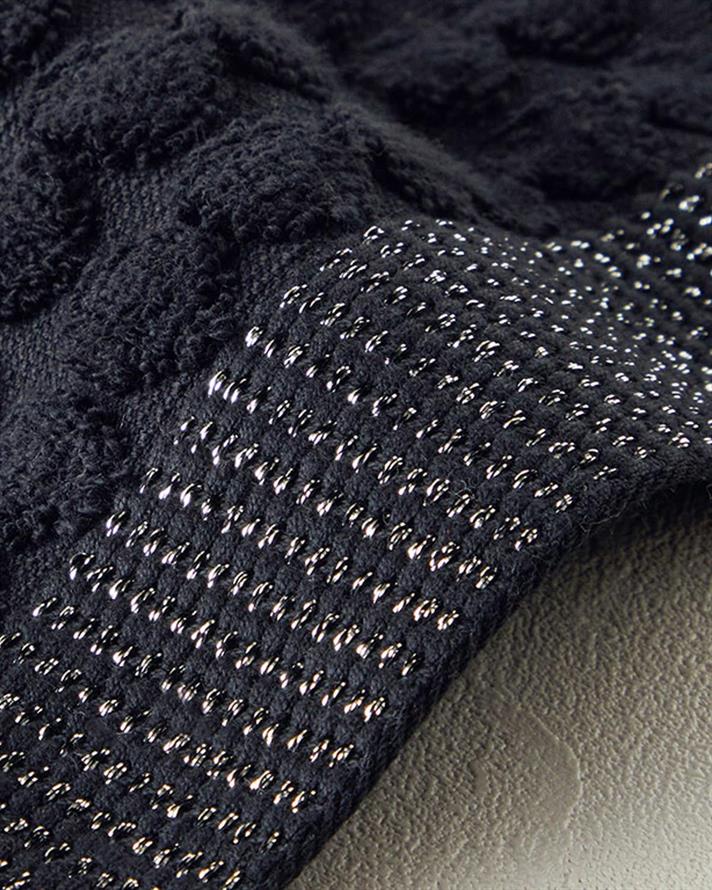 perla Cottony Argintiu  PROSOP DE MÂINI 30x45 cm Negru.