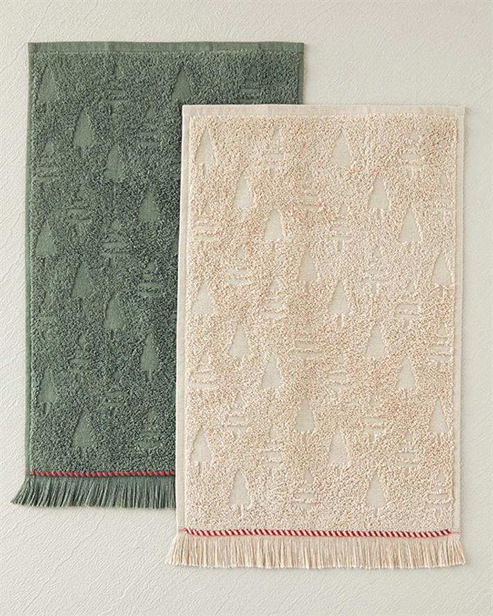 Cottony Cu Jacquard  PROSOP DE MÂINI 30x45 cm Verde.