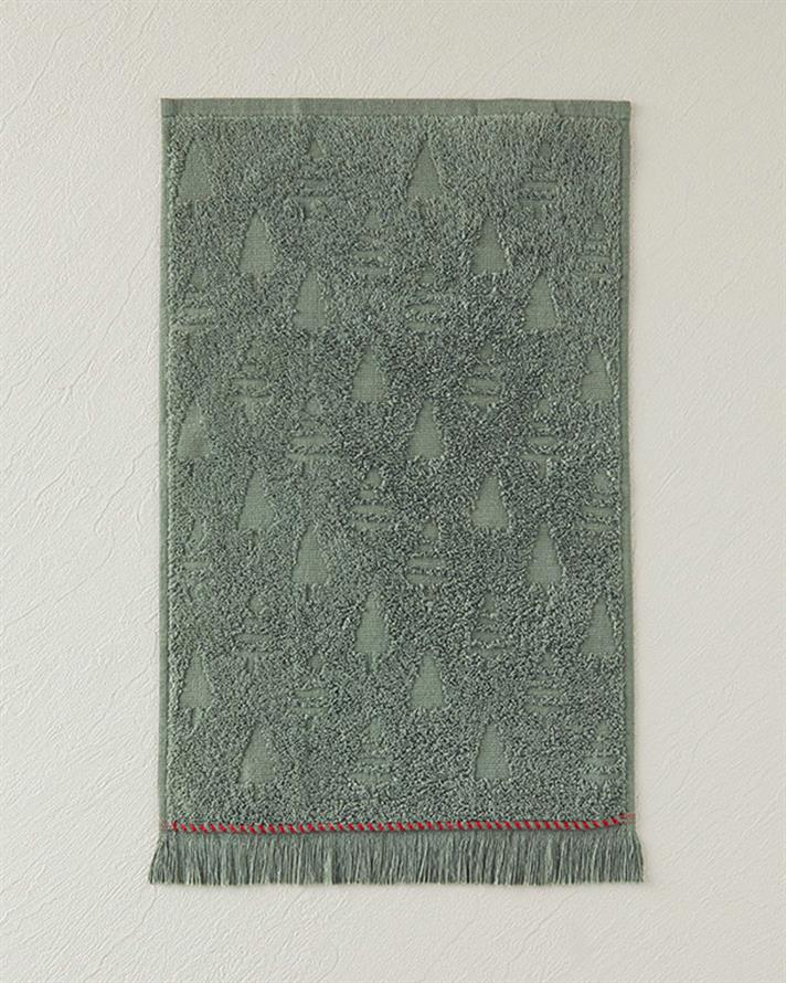 Cottony Cu Jacquard  PROSOP DE MÂINI 30x45 cm Verde.