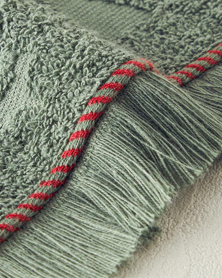 Cottony Cu Jacquard  PROSOP DE MÂINI 30x45 cm Verde.