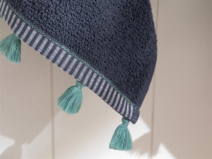 Relift Cottony Fringed Hand Towel 30x40 cm Anthracite