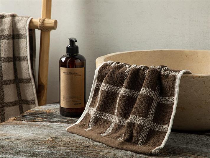 Square Cottony Hand Towel 30x40 cm Bej-Kahverengi