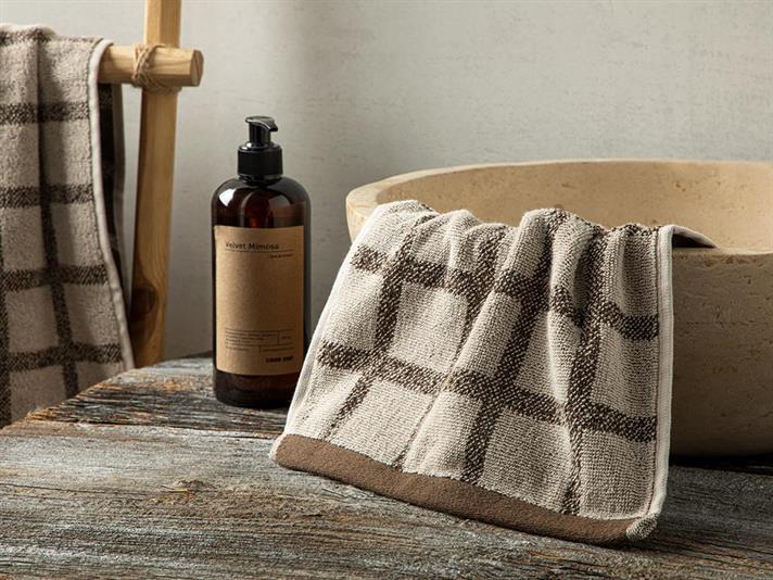 Square Cottony Hand Towel 30x40 cm Bej-Kahverengi