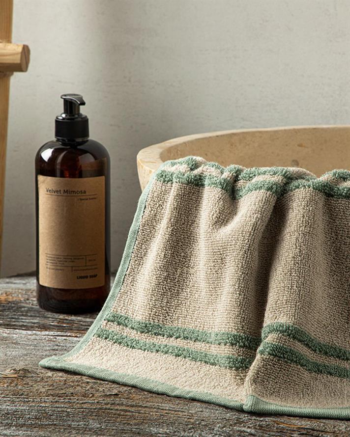 Toretto Cottony Hand Towel 30x40 cm Green-Beige