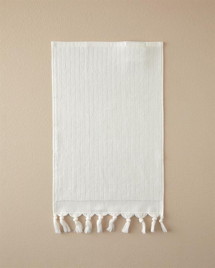 Cottony fringed Hand Towel 30x45 cm Ecru