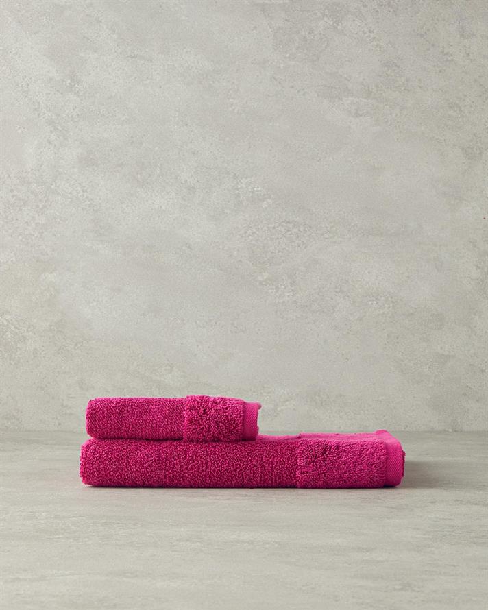 Catifea atingere Cu Bumbac Prosop De Mâini 30 x 45 cm Fucsia