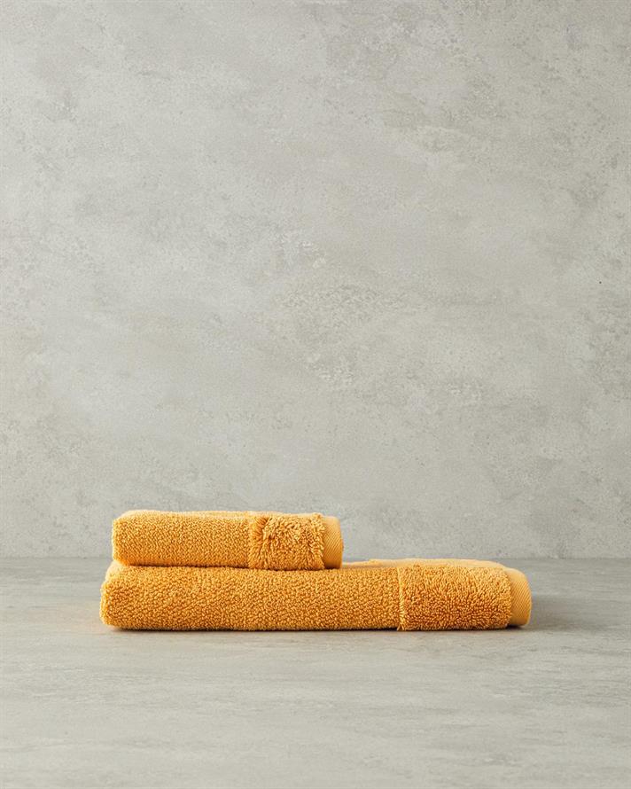 Catifea atingere Cu Bumbac Prosop De Mâini 30 x 45 cm Galben