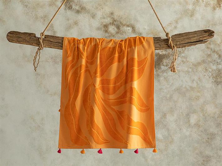 Prosop de plajă, Bony, bumbac, 90x150 cm, portocaliu