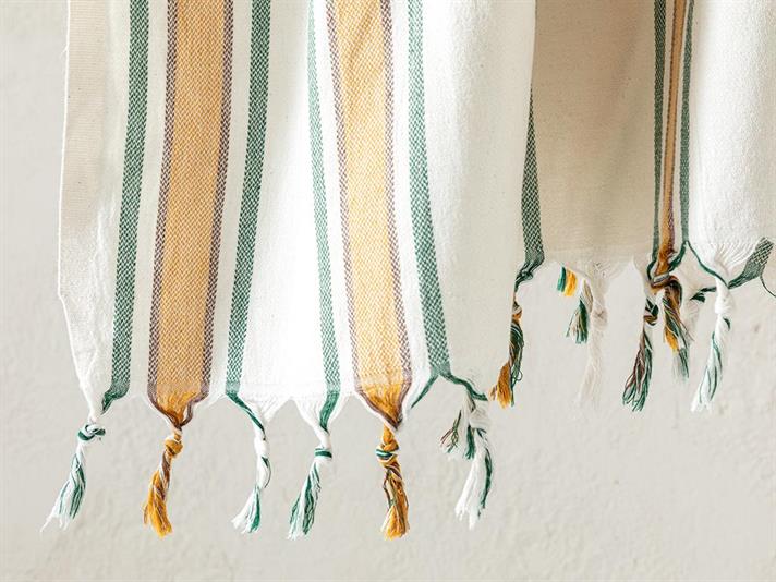 Samba Cotton Striped Peshtemal 90x160 cm Yellow - Green