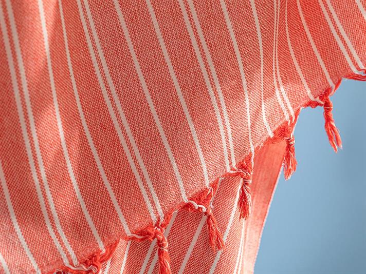 Prosop de plajă turcesc cu uscare rapidă, Merlin, bumbac, 90x160 cm, portocaliu-galben