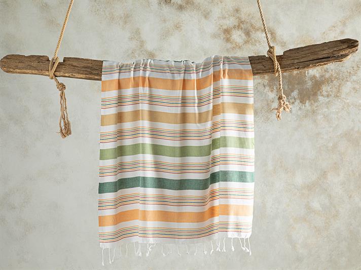 Prosop de plajă turcesc cu uscare rapidă, Colorful, bumbac, 90x150 cm, multicolor