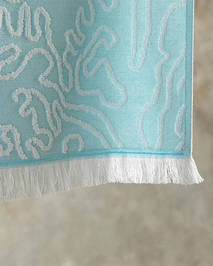 Prosop de plajă, Turtle, bumbac-poliester, 75x150 cm, bleu