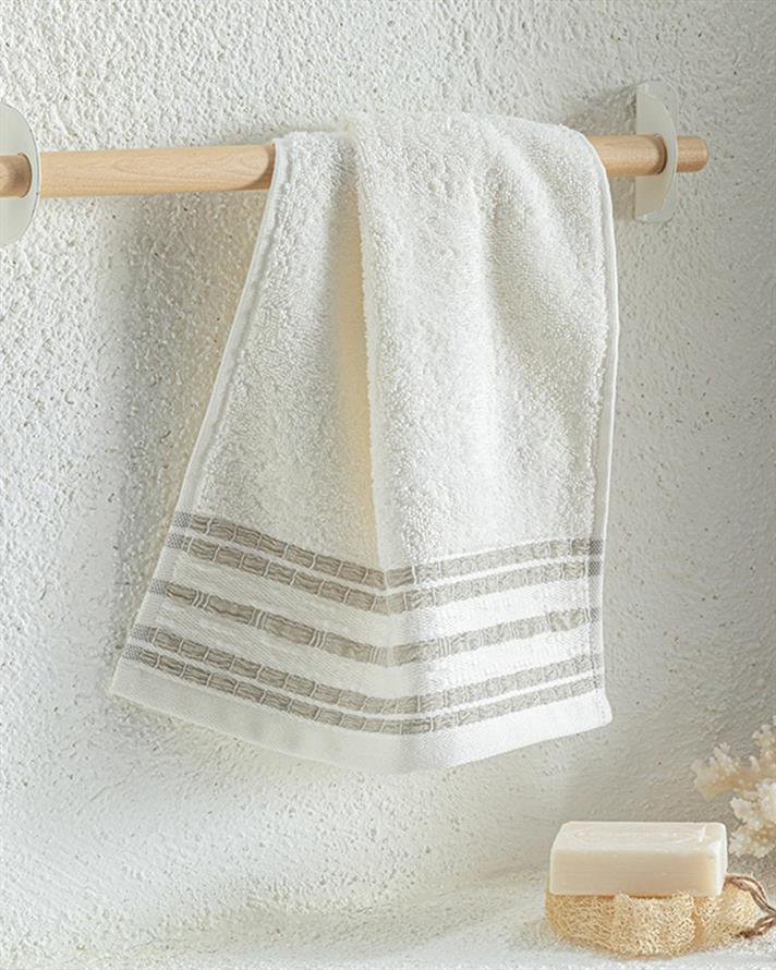 Prosop pentru mâini, Aqua Line, bumbac, 30x40 cm, ecru-bej