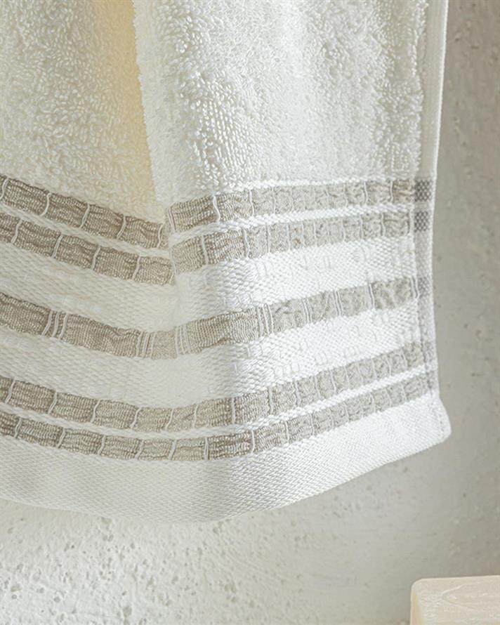 Prosop pentru mâini, Aqua Line, bumbac, 30x40 cm, ecru-bej