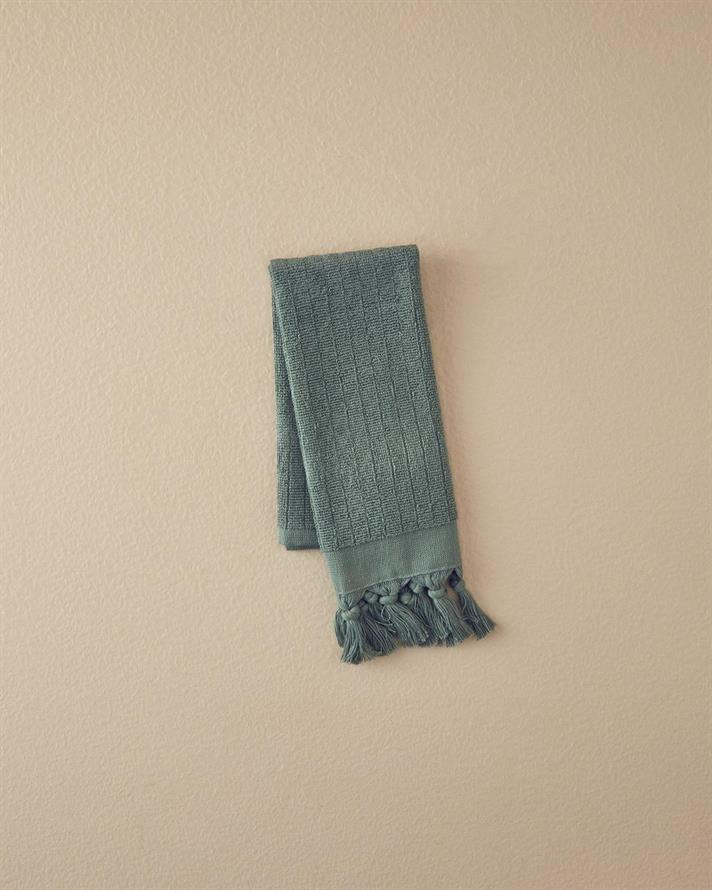 Prosop pentru mâini, Tuffy Stripe, bumbac, 30x45 cm, verde