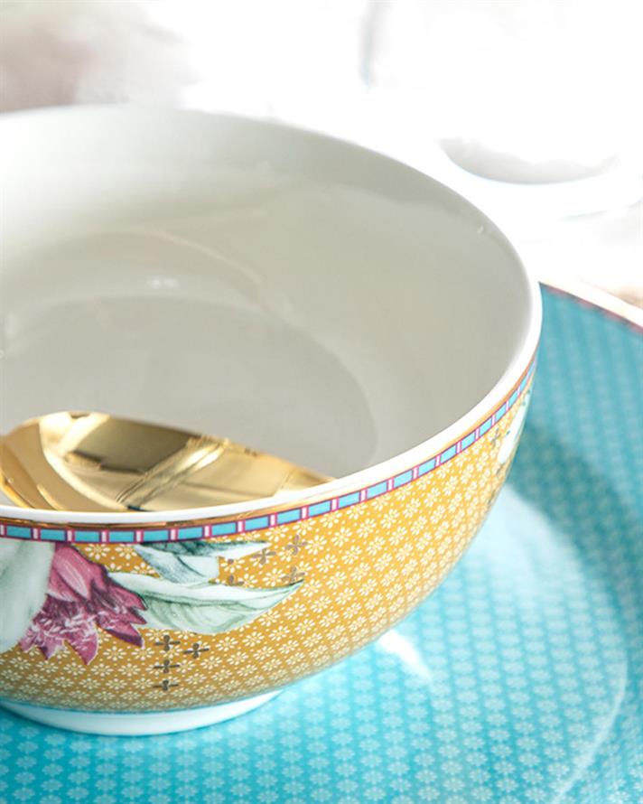 Protea New Bone China Bowl 14 cm Mustard