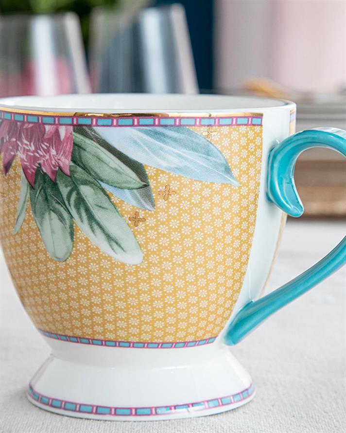 Protea New Bone China Mug 500 ml Mustard
