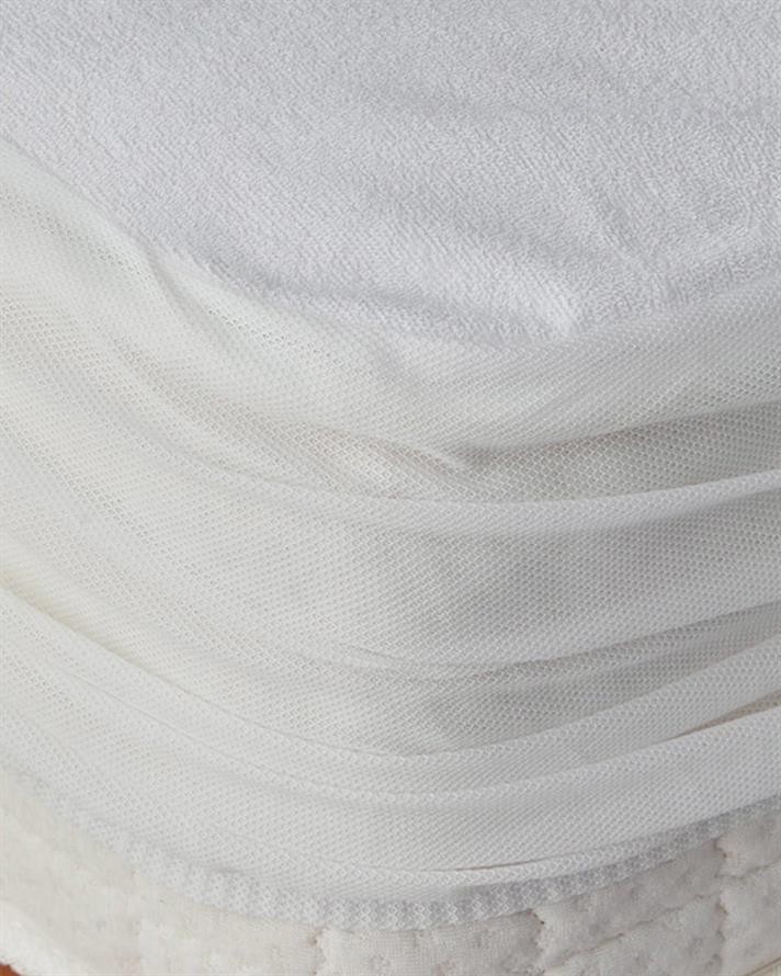 Protectie saltea pentru doua persoane, Comfort, material impermeabil, 180x200 + 30 cm, alb