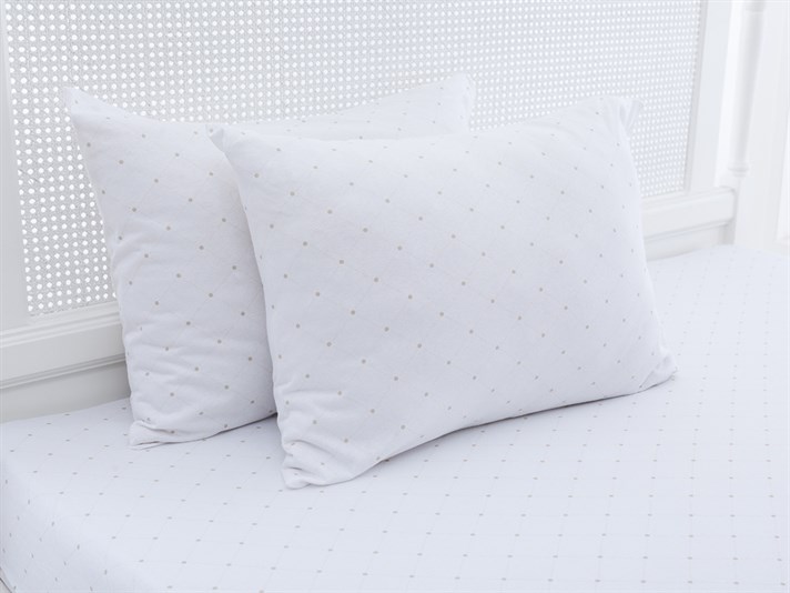puncte Penye Double Set Cearșaf Cu Elastic 160x200 cm Bej
