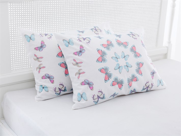 pupă Cu Bumbac Cu 2 Piese Față De Pernă 50x70 cm Cyan
