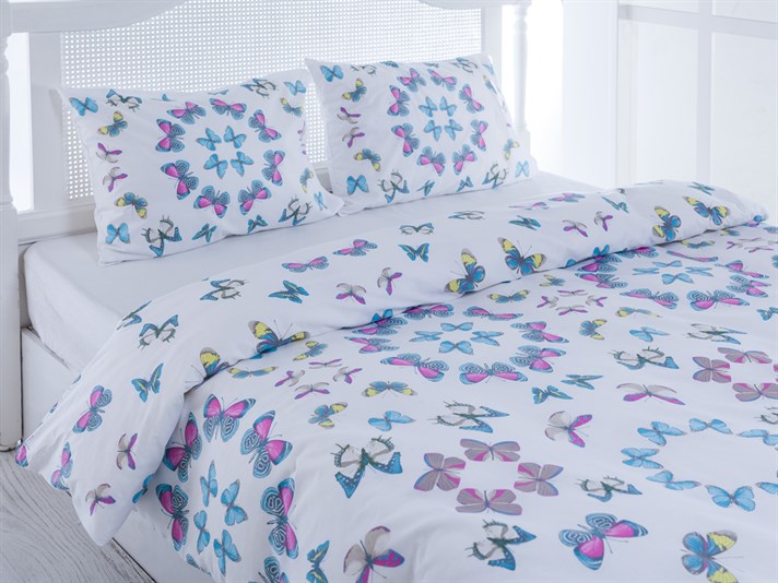 pupă Cu Bumbac Double Lenjerie De Pat 200x220 cm Turcoaz