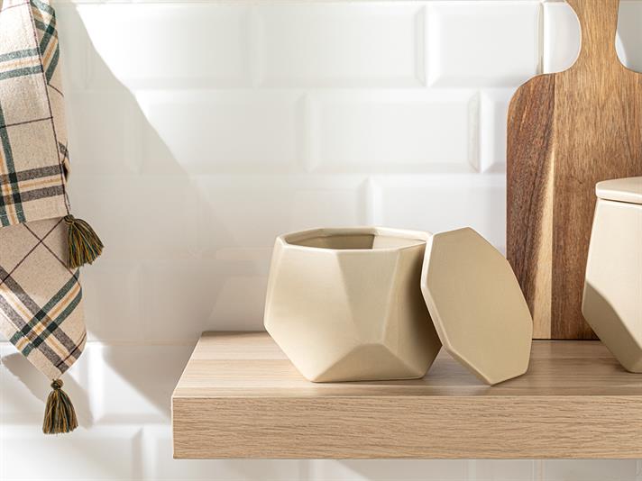 Simply Dolomite Capped Cruet 13x13x12 cm Light Beige