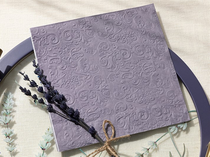 Pure 20 Set Tissue Napkin 33x33 cm Purple