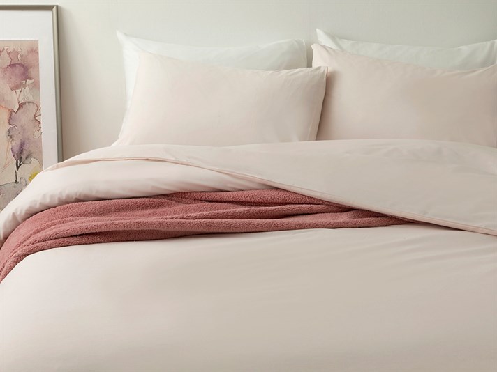 Pure Bumbac Double Person  SET LENJERIE DE PAT 200x220 cm Powder