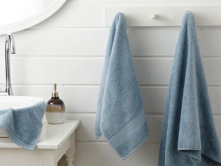 Prosop de baie, Pure, bumbac, 100x150 cm, albastru