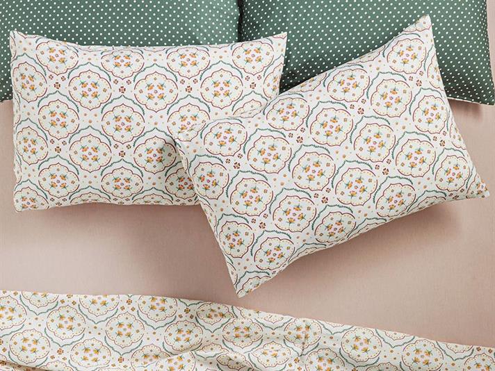 Pure Bouquets Față De Pernă Set 2, Ușor De Calcat, 50*70 Cm, Albastru-Maro