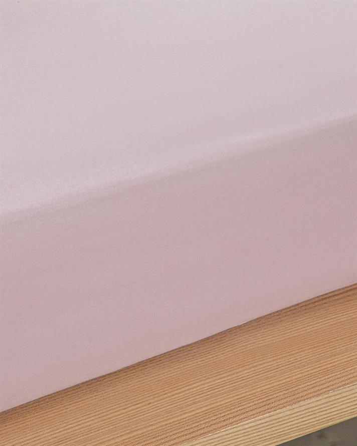 Cearsaf, pentru doua persoane, Pure, bumbac, 240x260 cm, roz pudra