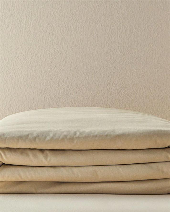 Pure Cu Bumbac Single Lenjerie De Pat 160x220 cm Spumă De Cafea