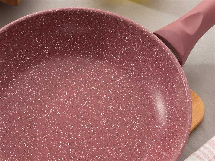 Pure Granite Single Fry Pan 26 cm Claret Red