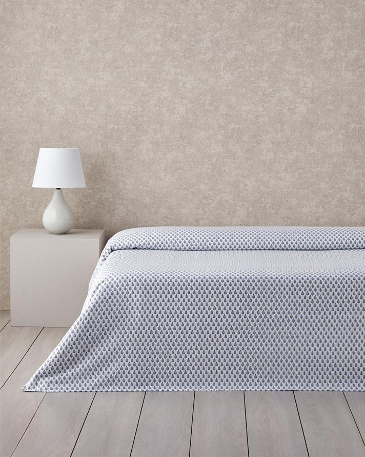 Pure Leaves Ecosoft Double Pătură De Vară 200x220 cm Albastru