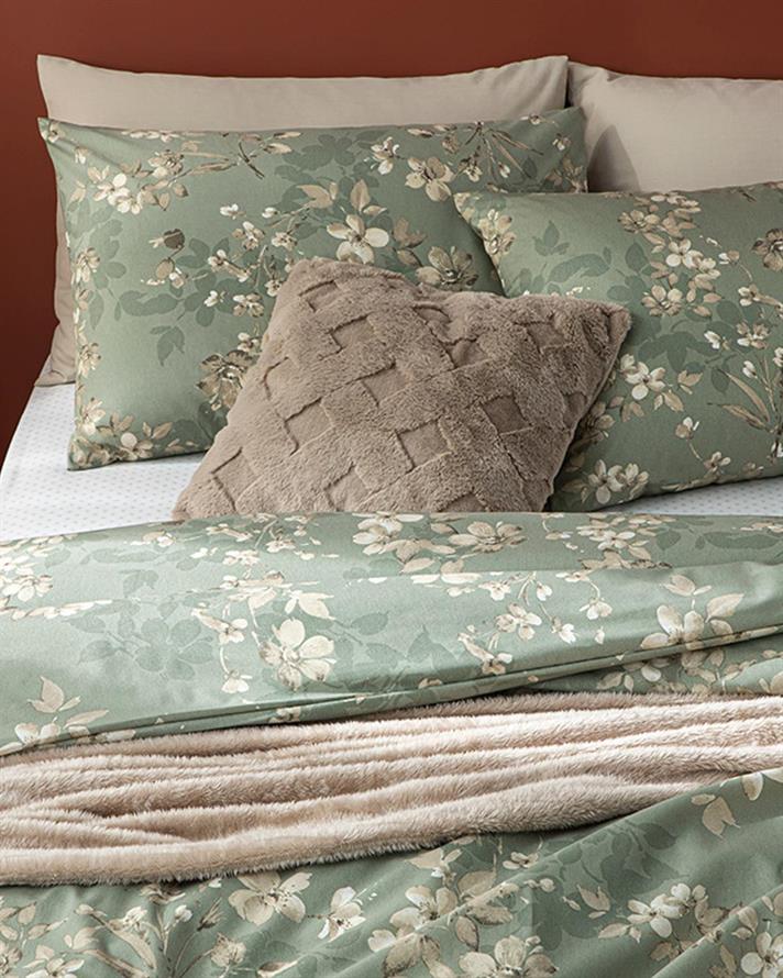 Pure Magnolia Ușor De Călcat Persoană Dublă Set Lenjerıe De Pat 200*220 Cm Mint-Lilac-Roz